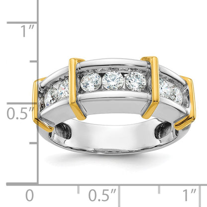 14k Two-tone Gold Men's Diamond Ring Mounting