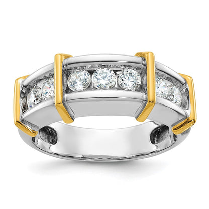 14k Two-tone Gold Men's Diamond Ring Mounting