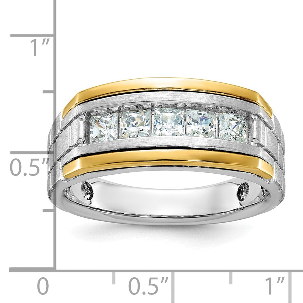 14k Two-tone Gold Men's Diamond Ring Mounting
