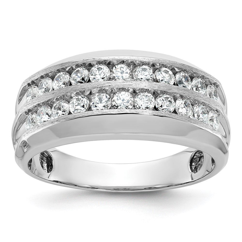 14k White Gold Men's Diamond Ring Mounting