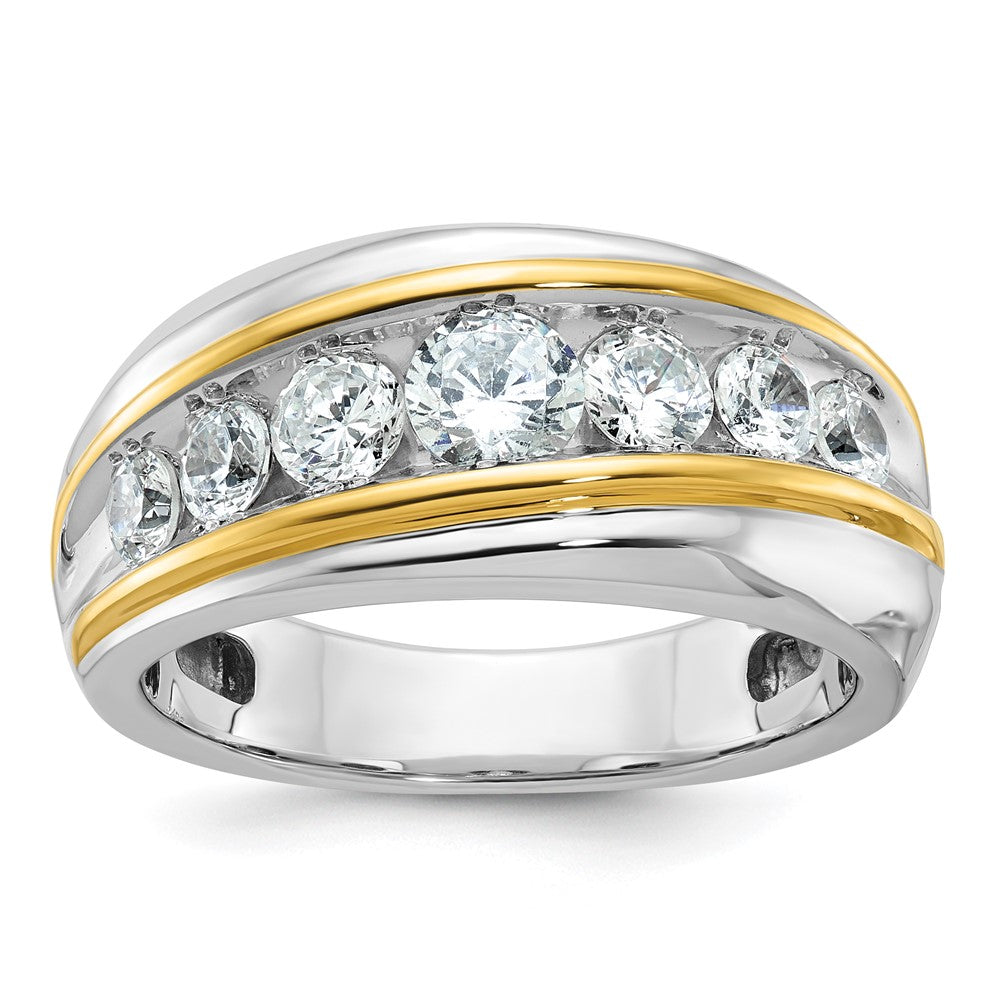 14k Two-tone Gold Men's Diamond Ring Mounting