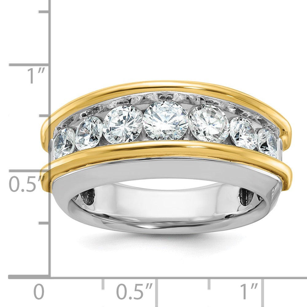14k Two-tone Gold Men's Diamond Ring Mounting