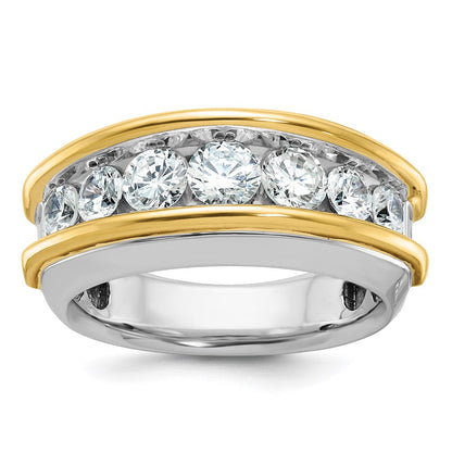 14k Two-tone Gold Men's Diamond Ring Mounting