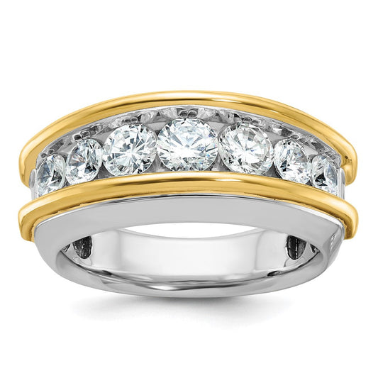 14k Two-tone Gold Men's Diamond Ring Mounting