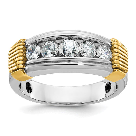 14k Two-tone Gold Men's Diamond Ring Mounting