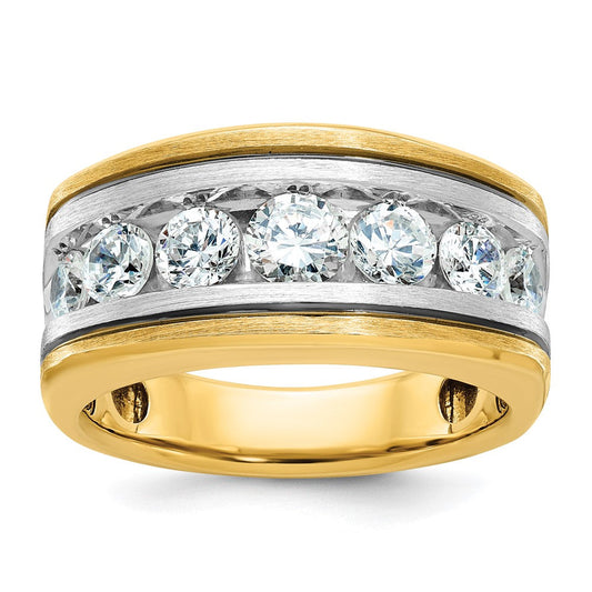 14k Two-tone Gold Men's Diamond Ring Mounting