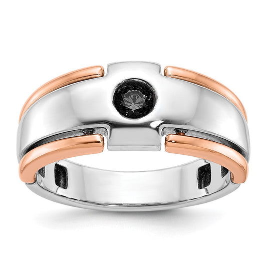 14k White/Rose Gold Two-tone Gold White/Rose Gold Men's Diamond Ring Mounting