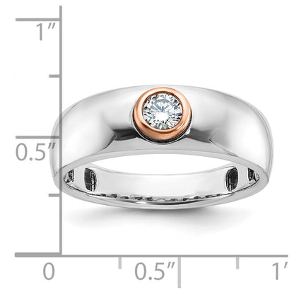 14k White/Rose Gold Two-tone Gold White/Rose Gold Men's Diamond Ring Mounting