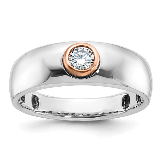 14k White/Rose Gold Two-tone Gold White/Rose Gold Men's Diamond Ring Mounting