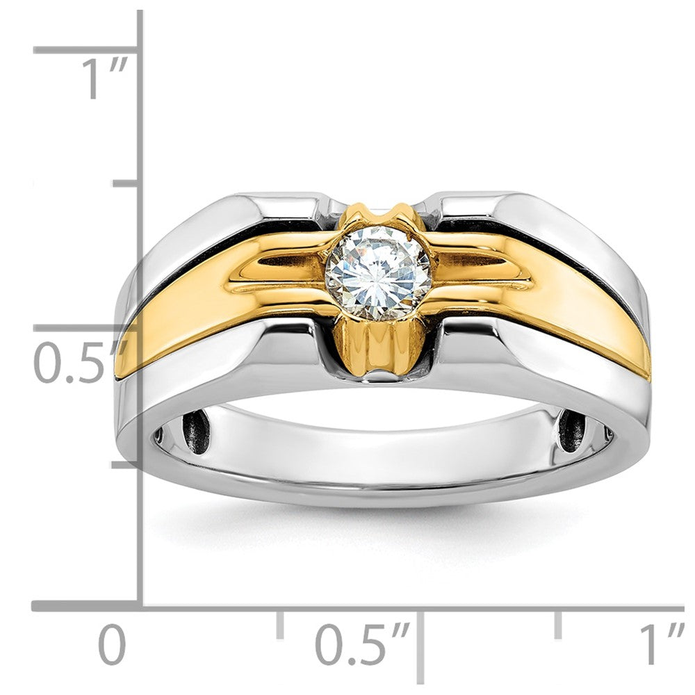 14k Two-tone Gold Men's Diamond Ring Mounting