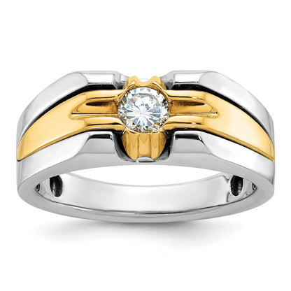 14k Two-tone Gold Men's Diamond Ring Mounting
