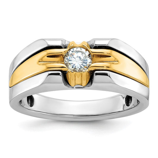 14k Two-tone Gold Men's Diamond Ring Mounting
