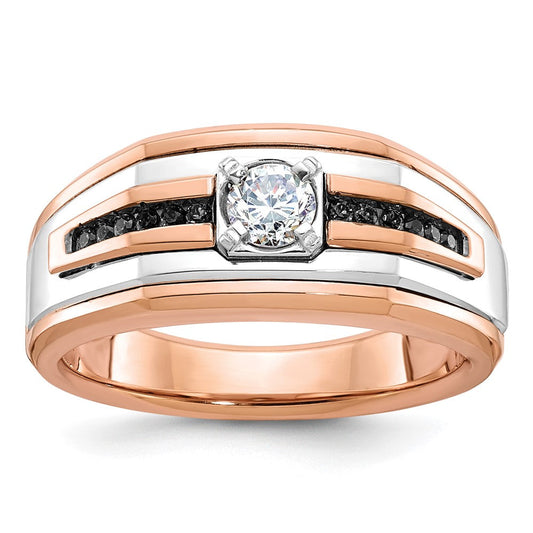14k White/Rose Gold Two-tone Gold White/Rose Gold Men's Diamond Ring Mounting