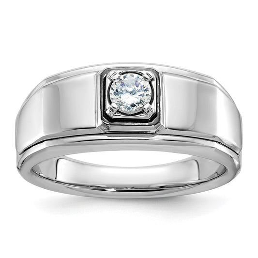 14k White Gold Men's Diamond Ring Mounting