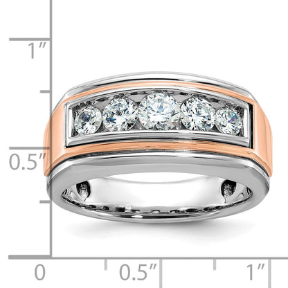 14k White/Rose Gold Two-tone Gold White/Rose Gold Men's Diamond Ring Mounting