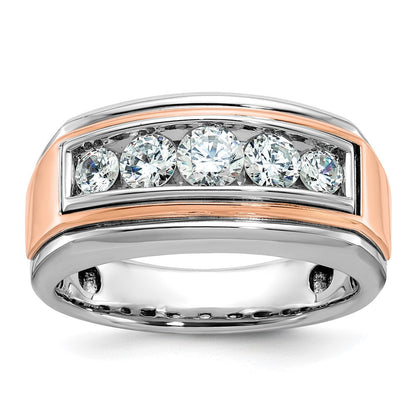 14k White/Rose Gold Two-tone Gold White/Rose Gold Men's Diamond Ring Mounting