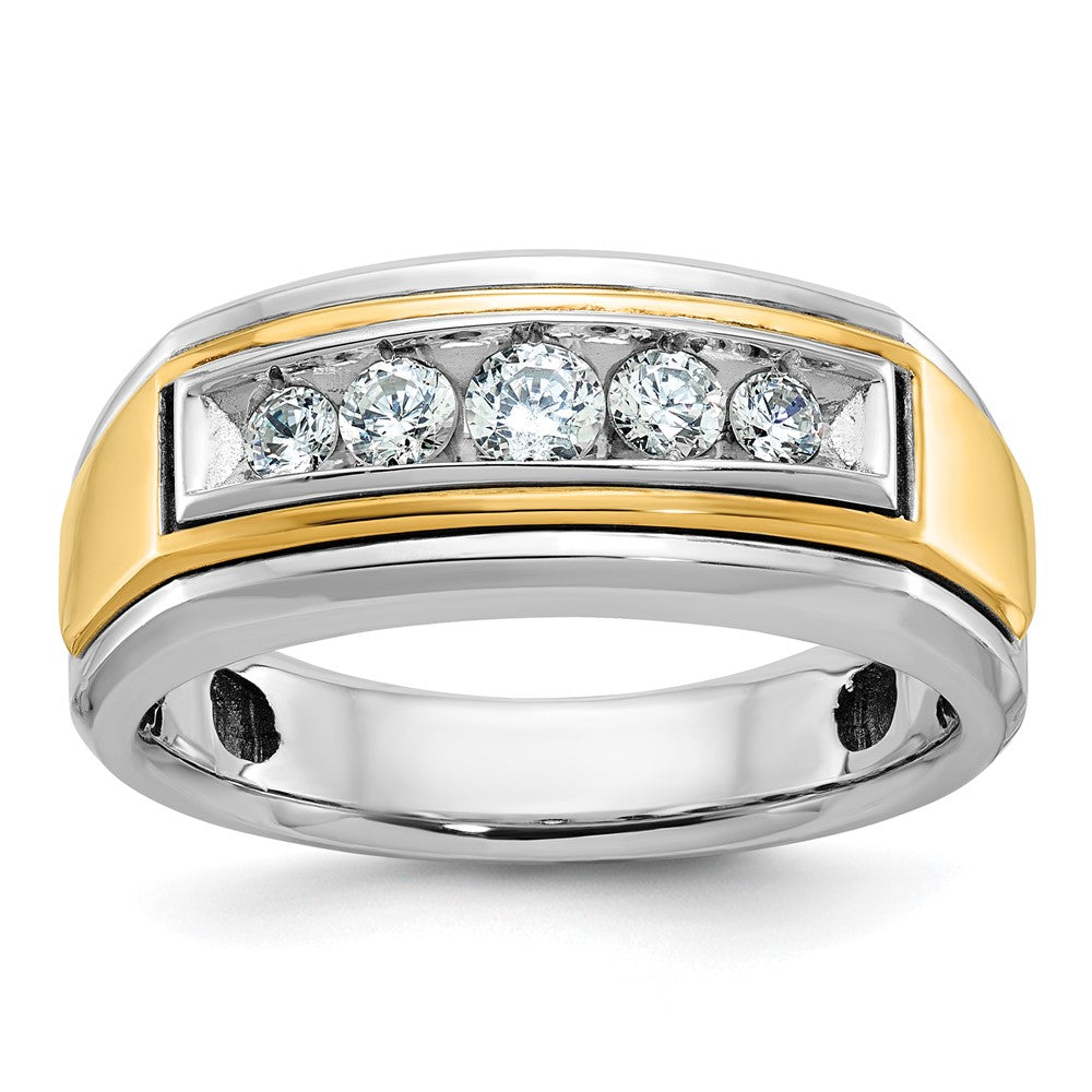 14k Two-tone Gold Men's Diamond Ring Mounting
