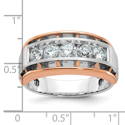 14k White/Rose Gold Two-tone Gold White/Rose Gold Men's Diamond Ring Mounting