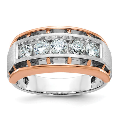 14k White/Rose Gold Two-tone Gold White/Rose Gold Men's Diamond Ring Mounting