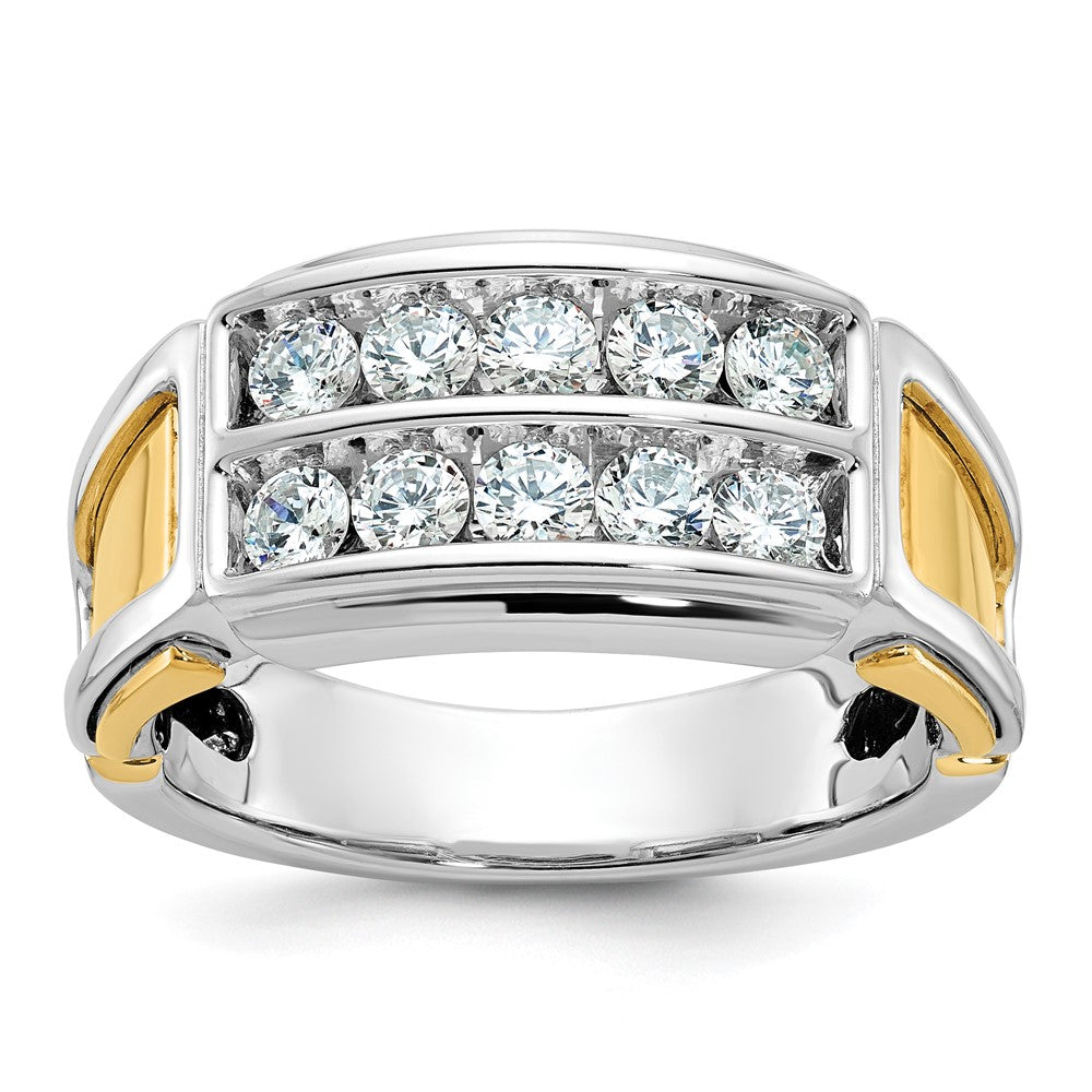 14k Two-tone Gold Men's Diamond Ring Mounting
