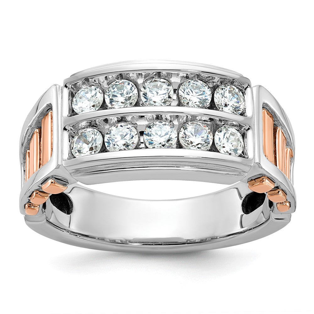 14k White/Rose Gold Two-tone Gold White/Rose Gold Men's Diamond Ring Mounting