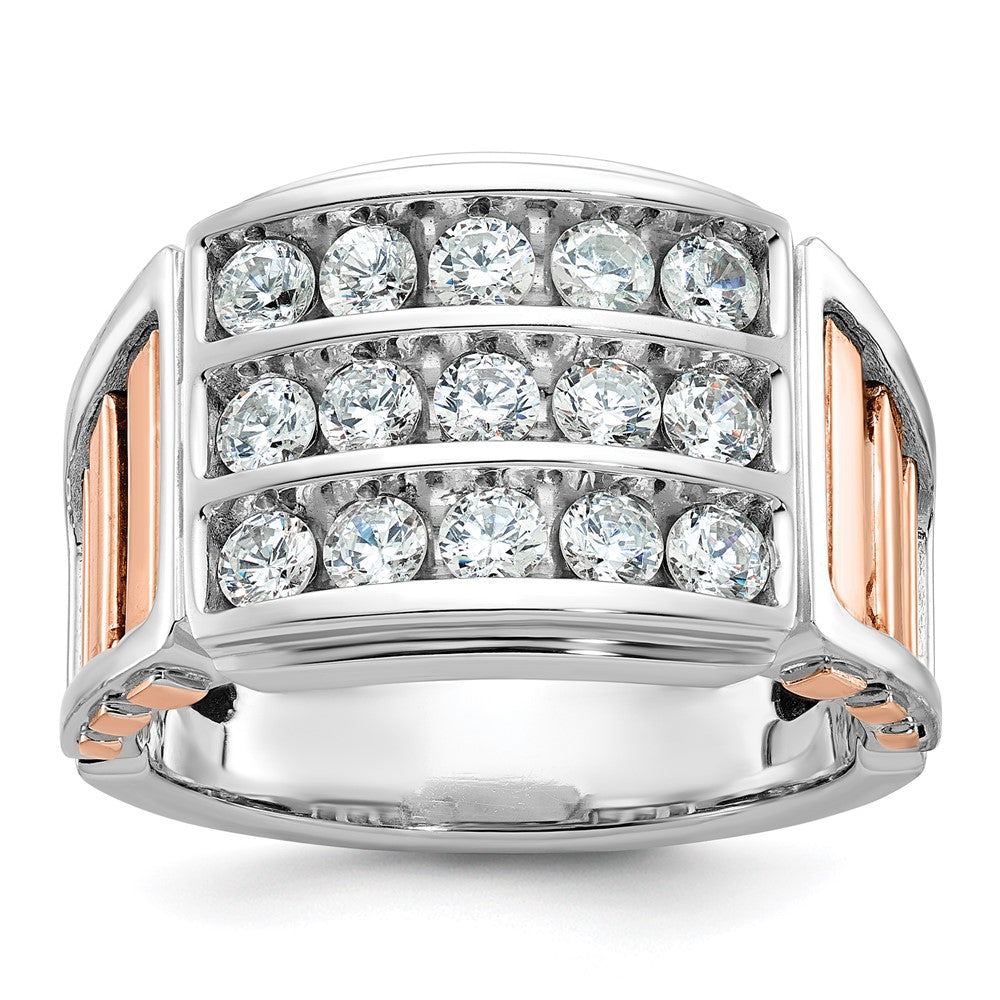 14k White/Rose Gold Two-tone Gold White/Rose Gold Men's Diamond Ring Mounting