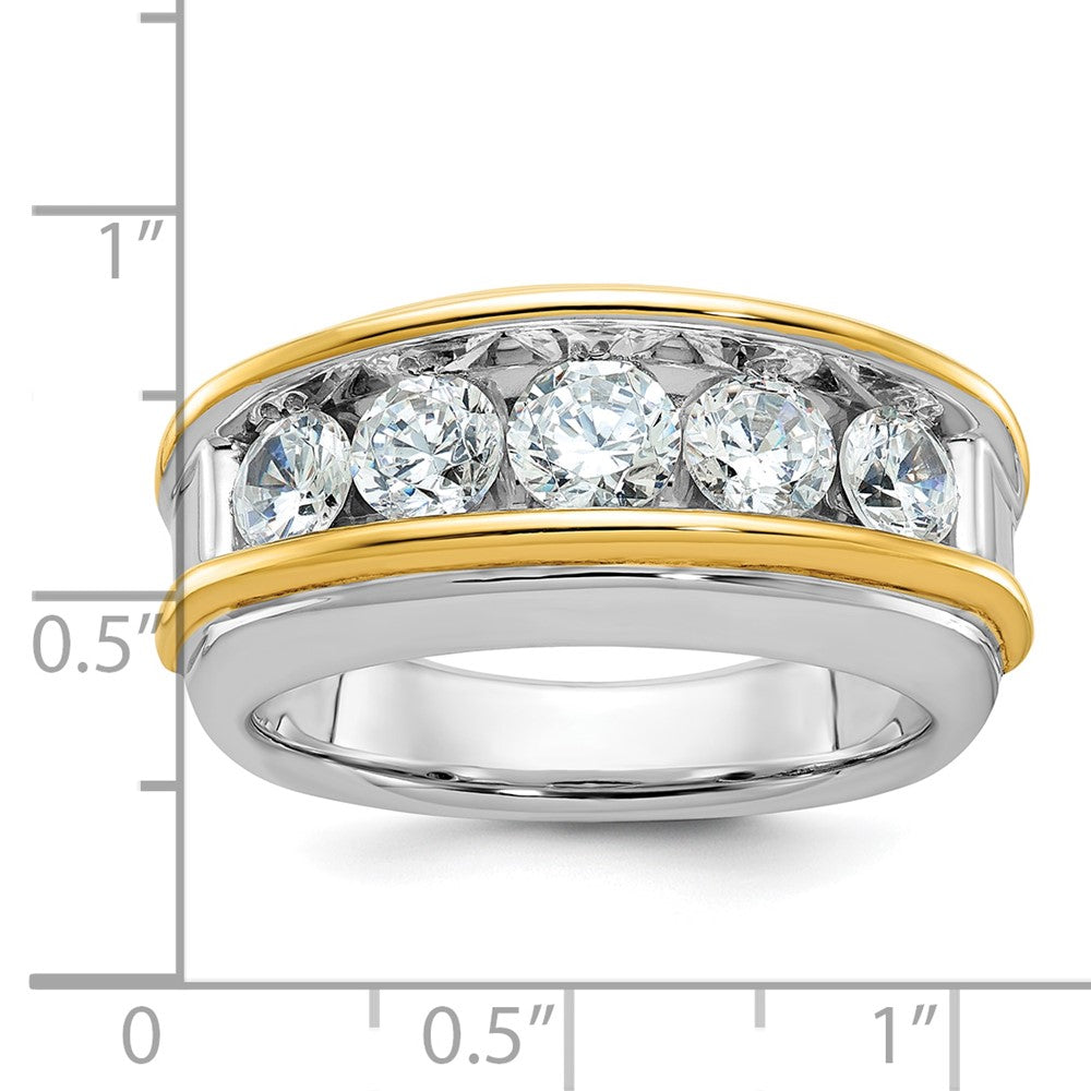 14k Two-tone Gold Men's Diamond Ring Mounting
