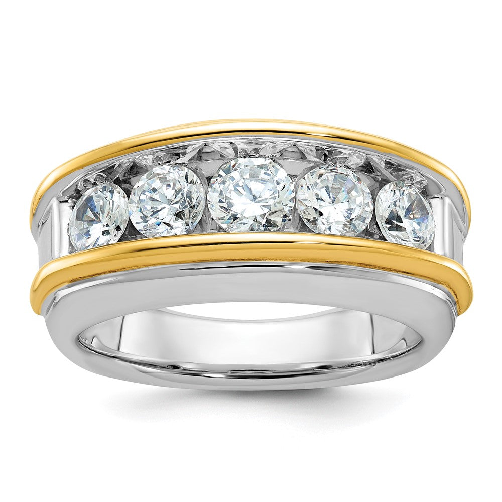 14k Two-tone Gold Men's Diamond Ring Mounting