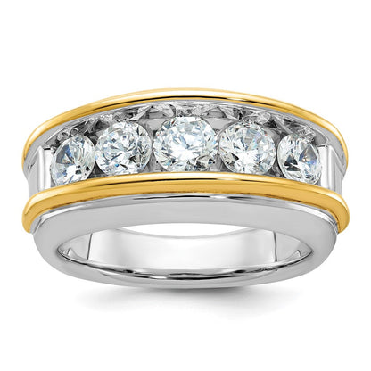 14k Two-tone Gold Men's Diamond Ring Mounting