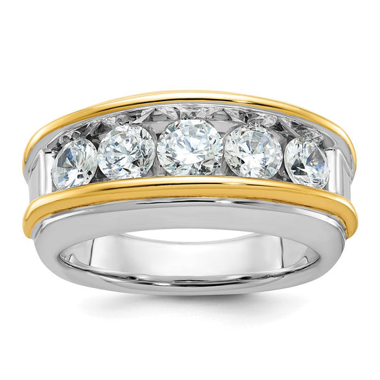 14k Two-tone Gold Men's Diamond Ring Mounting