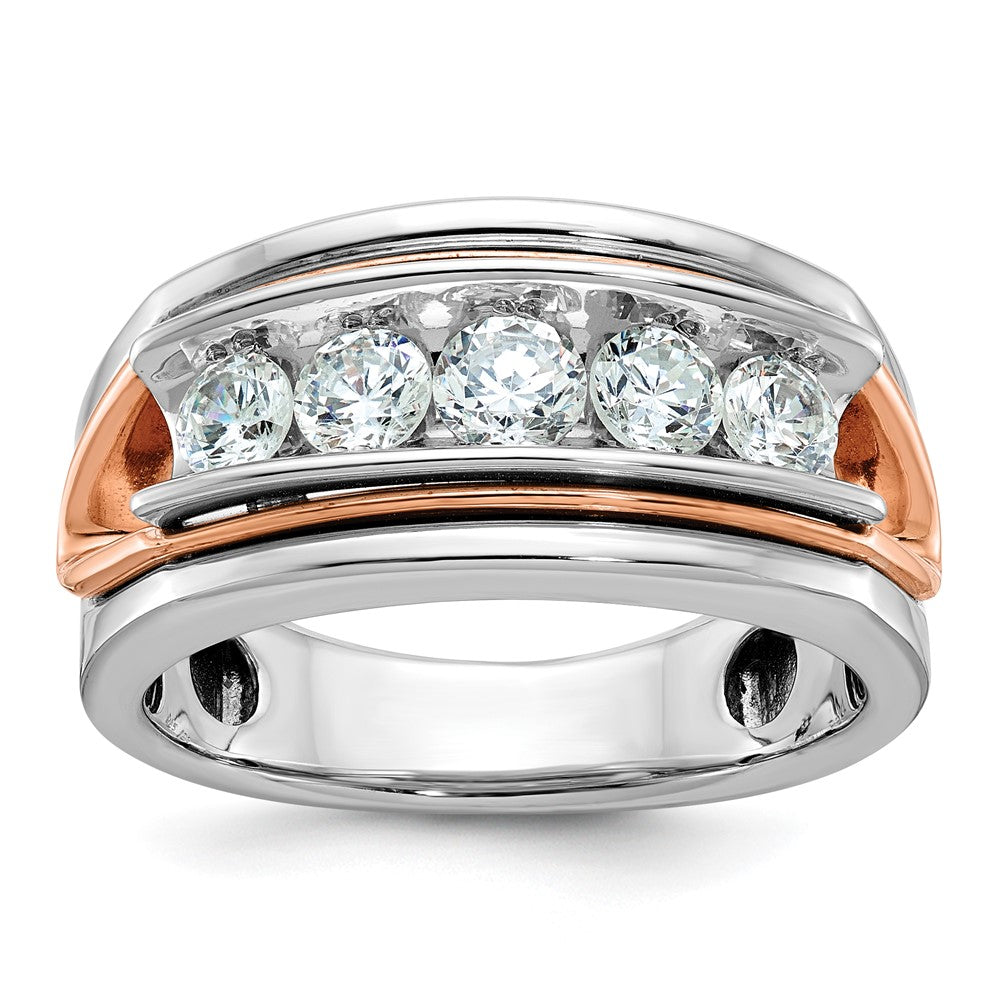 14k White/Rose Gold Two-tone Gold White/Rose Gold Men's Diamond Ring Mounting