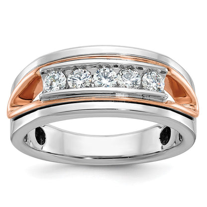 14k White/Rose Gold Two-tone Gold White/Rose Gold Men's Diamond Ring Mounting