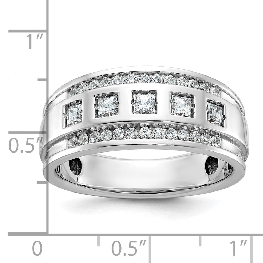 14k White Gold Men's Diamond Ring Mounting