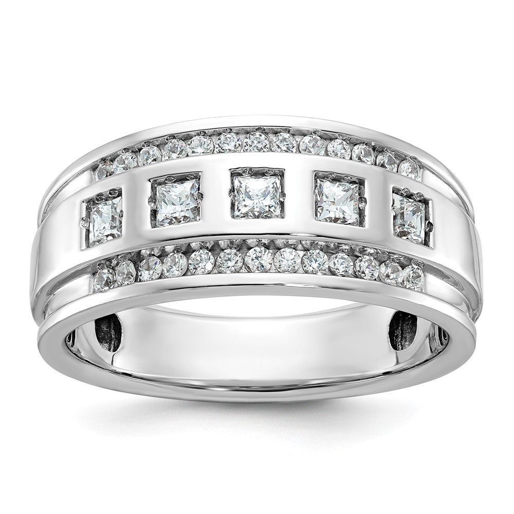 14k White Gold Men's Diamond Ring Mounting