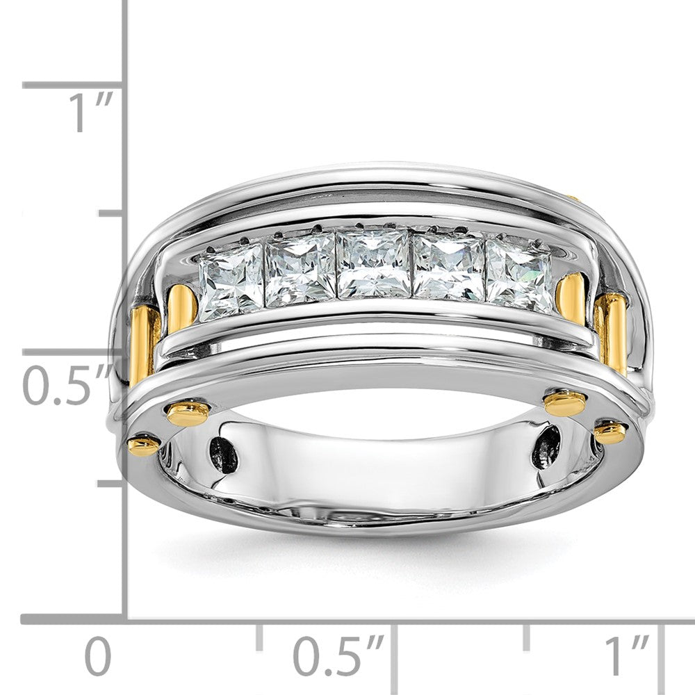 14k Two-tone Gold Men's Diamond Ring Mounting