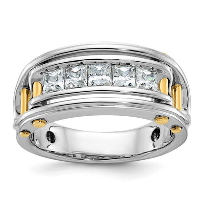 14k Two-tone Gold Men's Diamond Ring Mounting