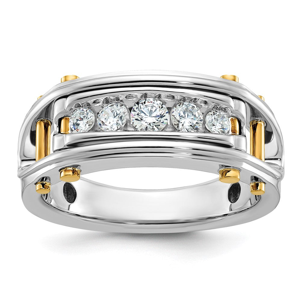 14k Two-tone Gold Men's Diamond Ring Mounting