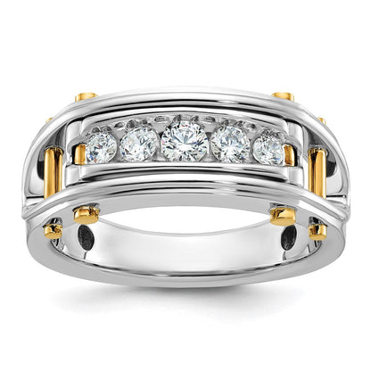 14k Two-tone Gold Men's Diamond Ring Mounting