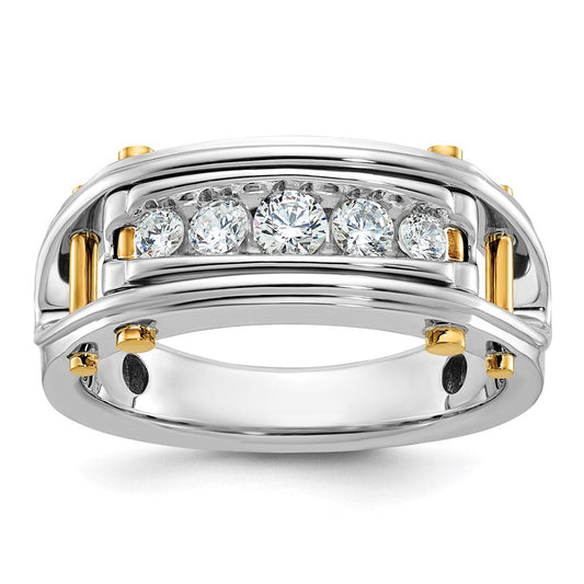 14k Two-tone Gold Men's Diamond Ring Mounting