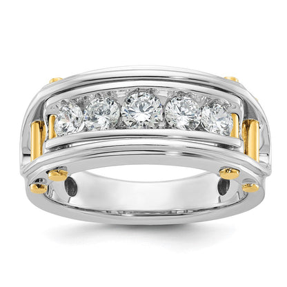 14k Two-tone Gold Men's Diamond Ring Mounting