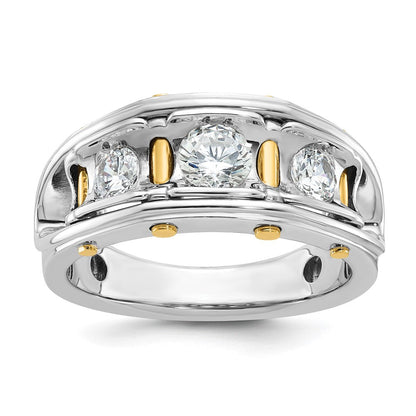 14k Two-tone Gold Men's Diamond Ring Mounting