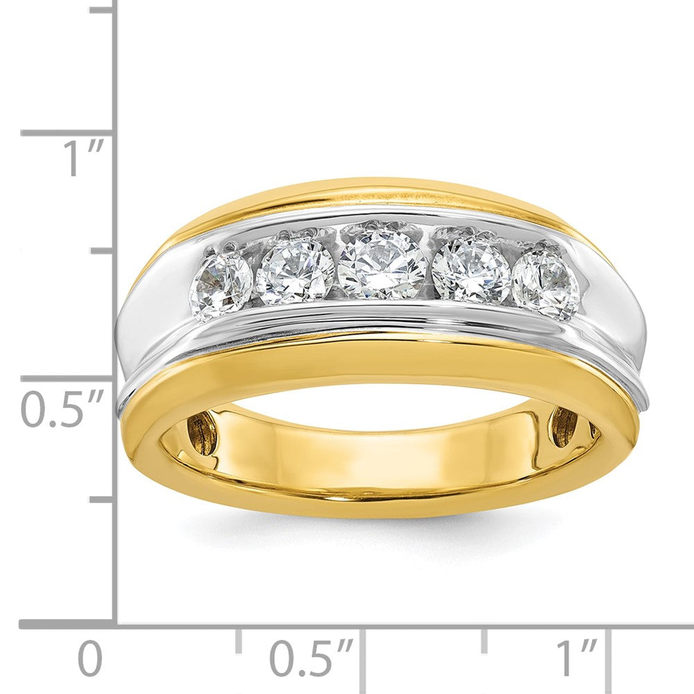 14k Two-tone Gold Men's Diamond Ring Mounting