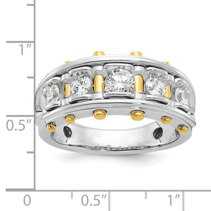 14k Two-tone Gold Men's Diamond Ring Mounting