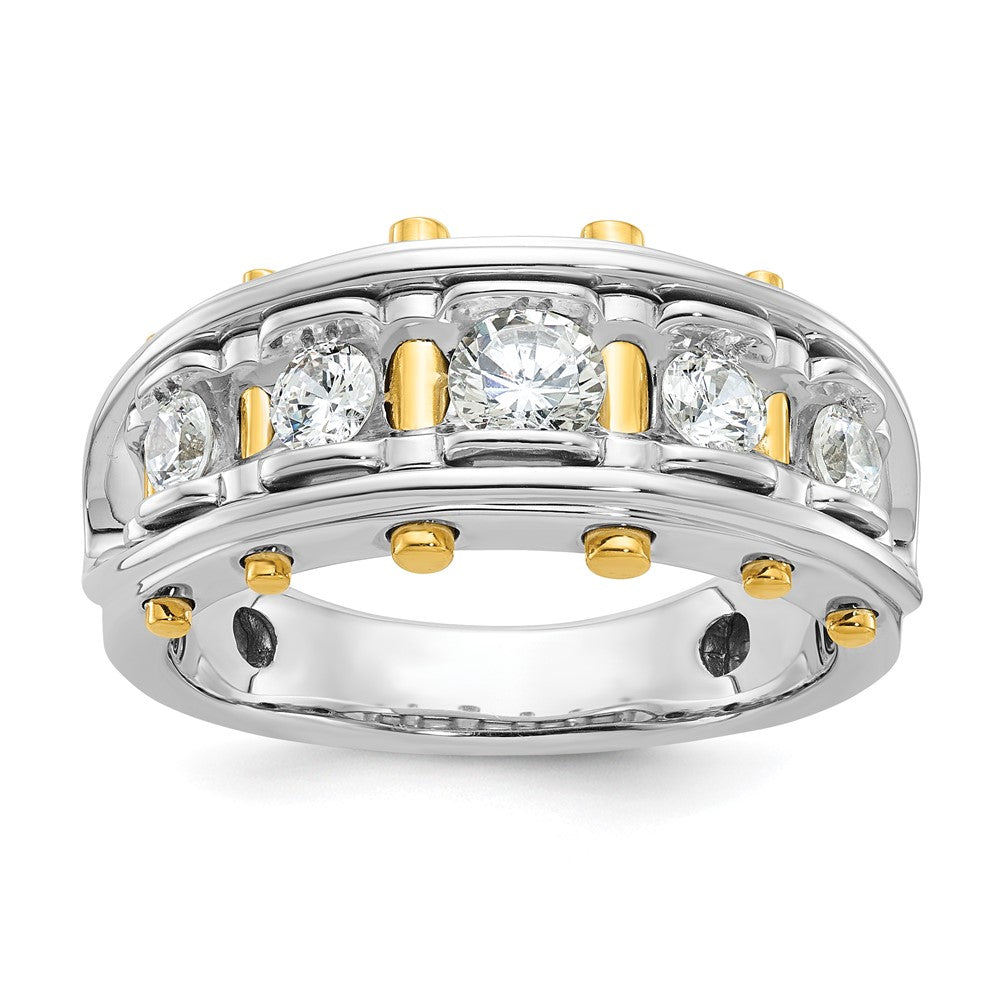 14k Two-tone Gold Men's Diamond Ring Mounting