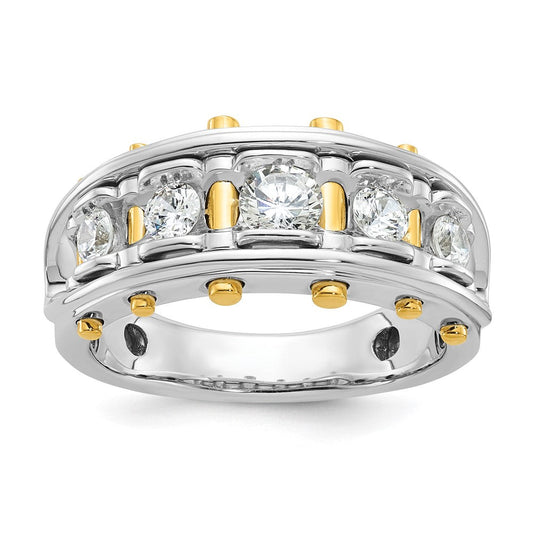 14k Two-tone Gold Men's Diamond Ring Mounting