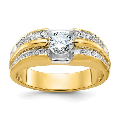14k Yellow Gold Men's Diamond Ring Mounting