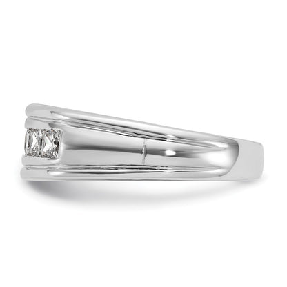 14k White Gold Men's Square Diamond Ring Mounting