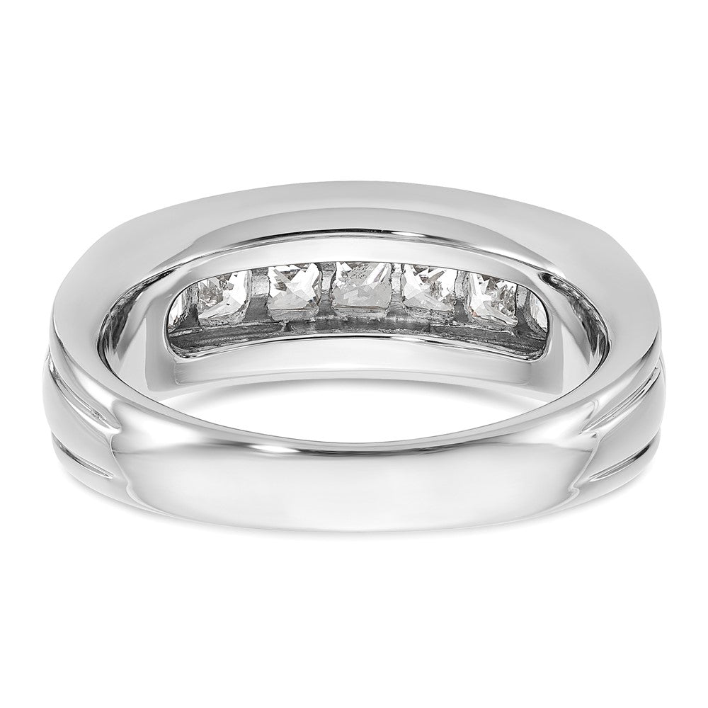 14k White Gold Men's Square Diamond Ring Mounting