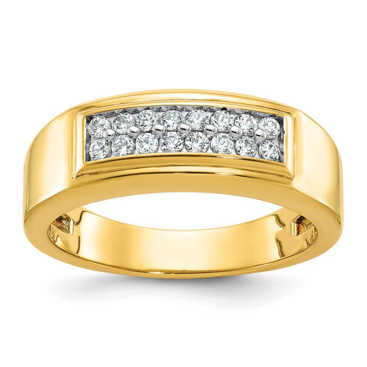 14k Yellow Gold Men's Diamond Ring Mounting