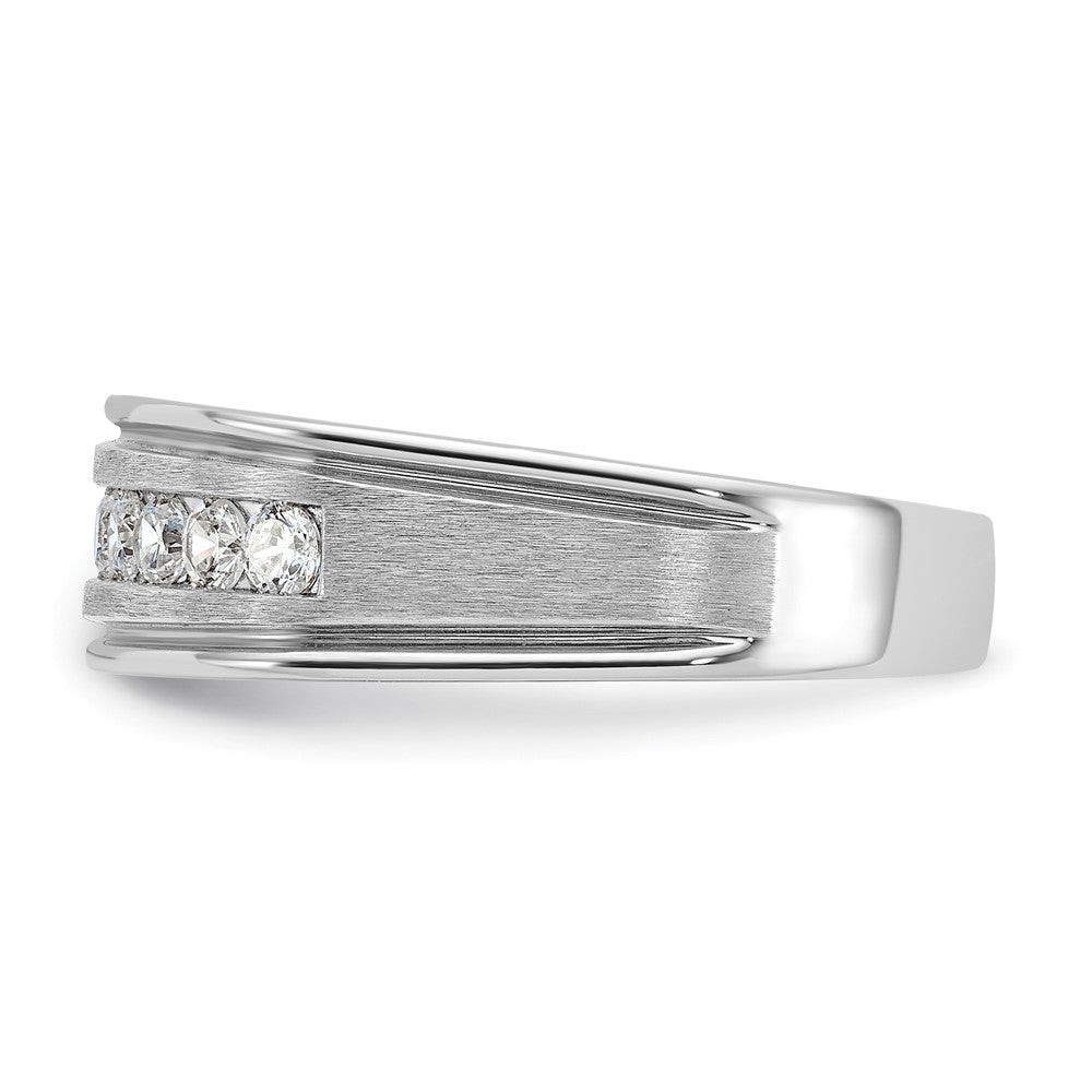 14k White Gold Men's 1/2 carat Diamond Complete Ring